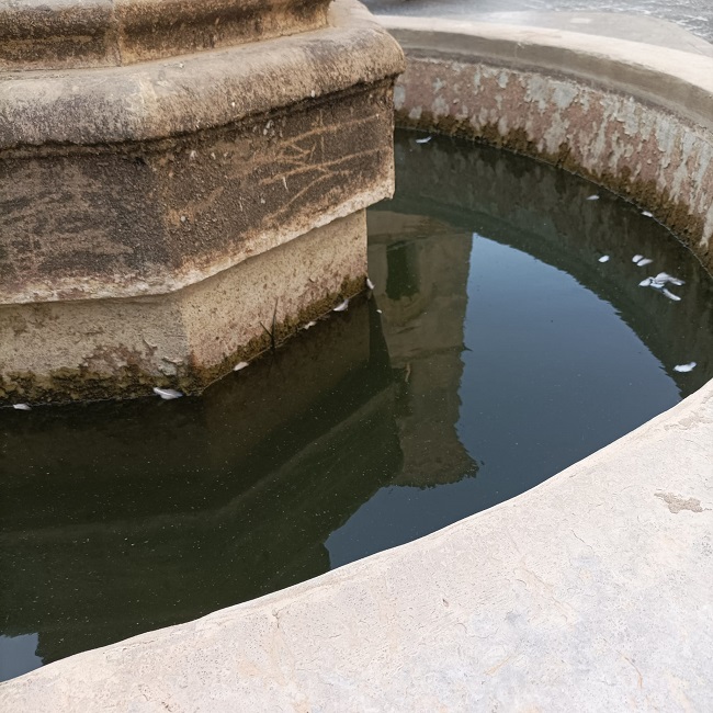 Lo stato in cui versa la fontana