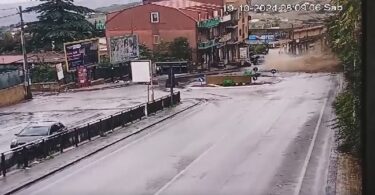 Crollo costone roccioso in Via Pergusa a Enna