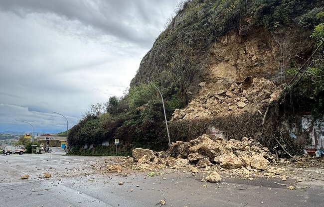 Frana in Via Pergusa a Enna